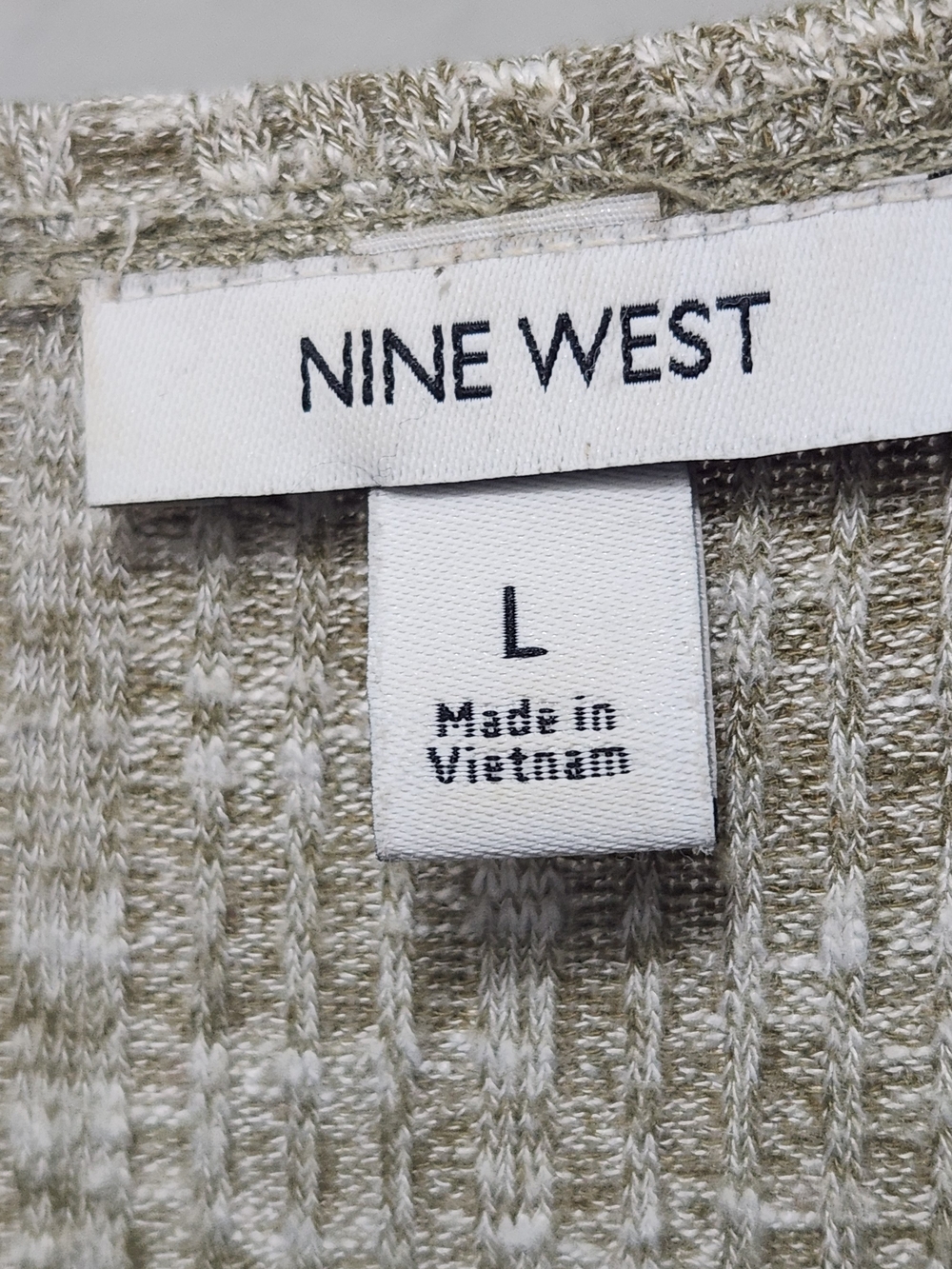 Nine West Coastal Grandmother Ribbed Duster Cardigan Pockets Size L - Picture 11 of 13